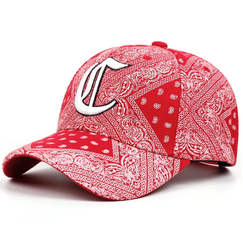 Fashion Trendy New Cashew Flower Gothic C Flat Edge Hat