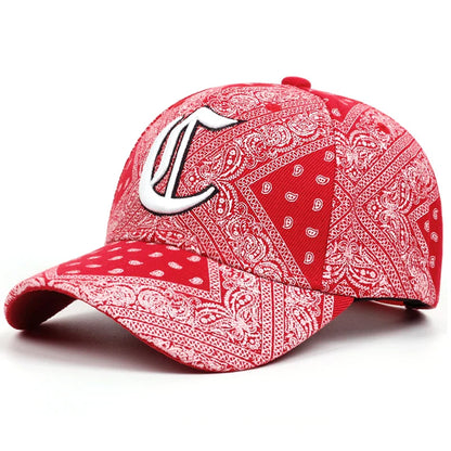 Fashion Trendy New Cashew Flower Gothic C Flat Edge Hat
