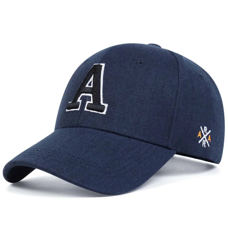 A Letter Embroidery A Baseball Cap Spring Summer