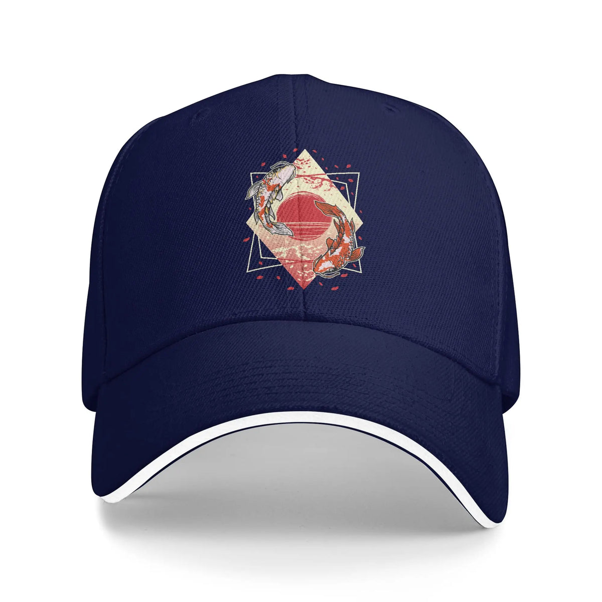 Japanese Koi Fish Sakura Baseball Cap