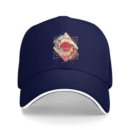 Japanese Koi Fish Sakura Baseball Cap