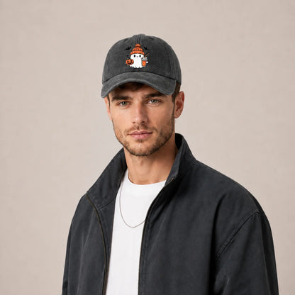 Winter Beanie Ghost Graphic Baseball Cap