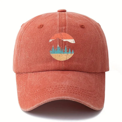 Mountain Sunset Printed Baseball Hat