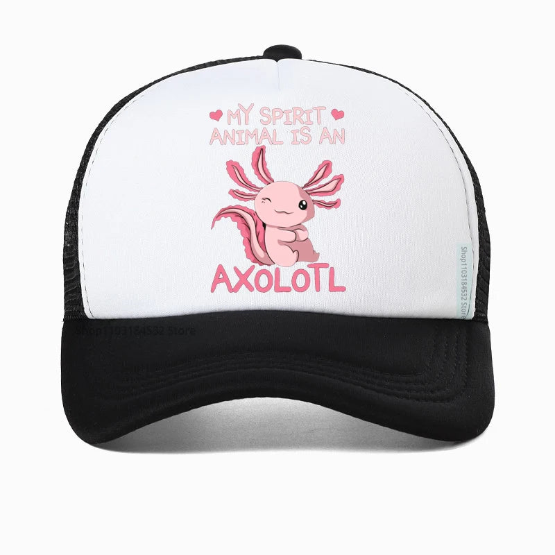 Korean My Spirit Animal Is An Axolotl Funny Baseball Cap