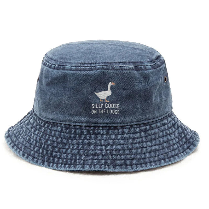 Silly Goose Washed Cotton Bucket Hat For Men Women