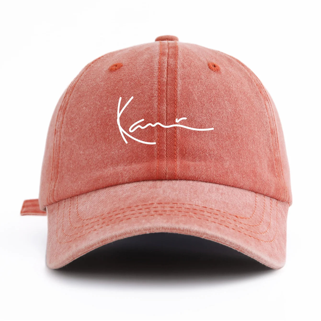 K Print Washed Baseball Cap For Adults