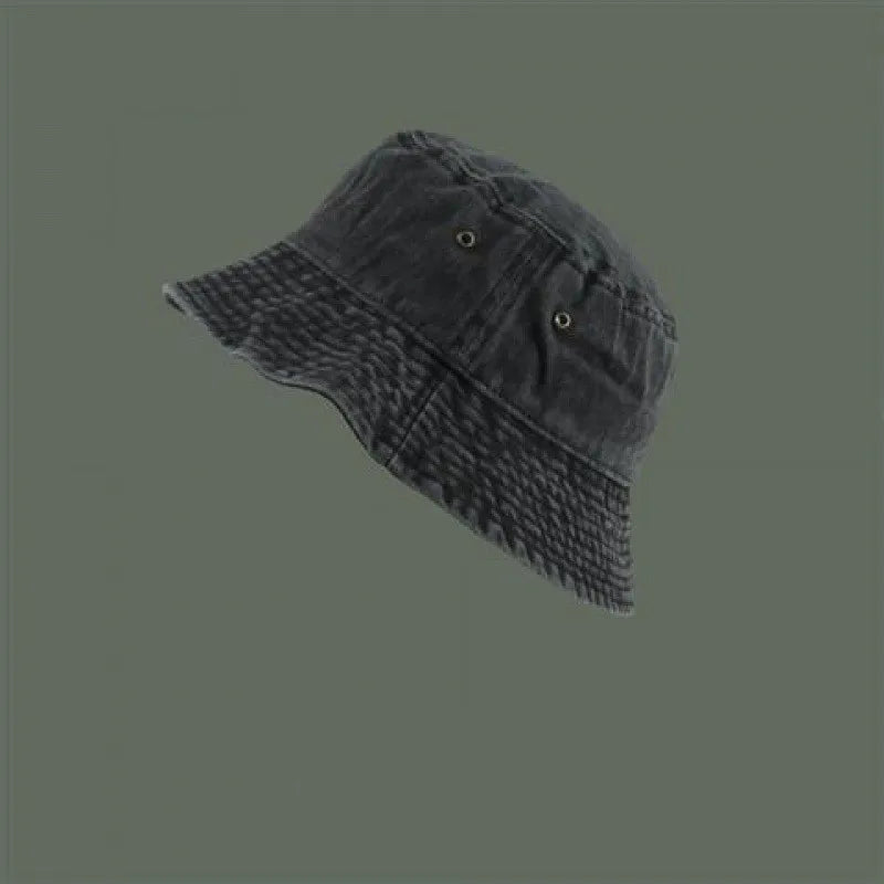 Retro Washed Cowboy Bucket Hat Women Men Wide Brim Sunhat Spring Summer