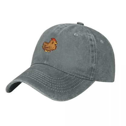 2026 Stardew Valley Brown Chicken Pixel Baseball Cap