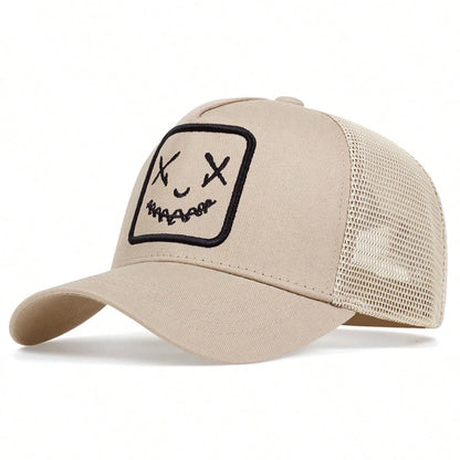 Unisex Ghost Face Embroidery Baseball Caps