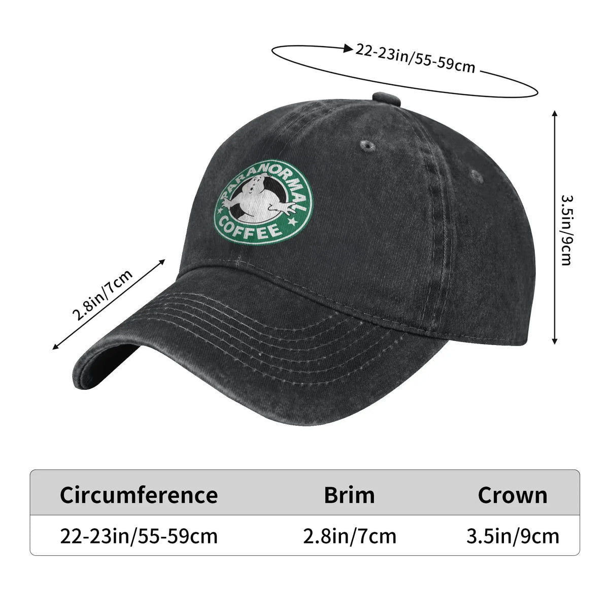 Custom Punk Unisex Ghosts Busters Baseball Cap