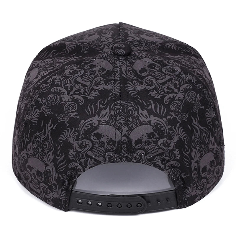New Fashion Baseball Hat Full Skull Print Street Hip Hop Hat