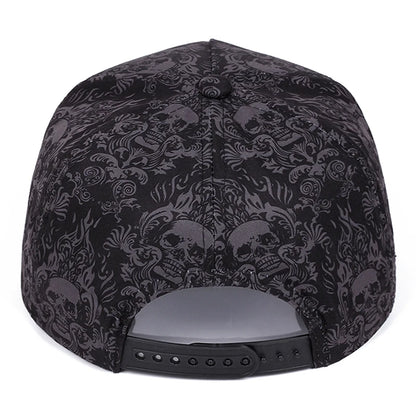 New Fashion Baseball Hat Full Skull Print Street Hip Hop Hat