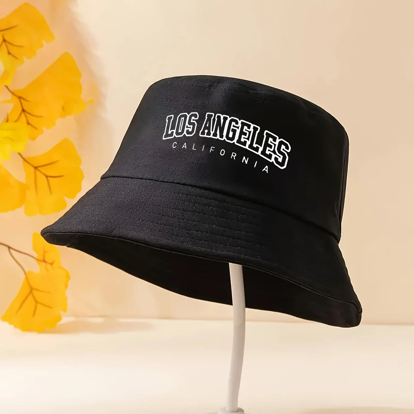 Leisure Bucket Hat with Letters Print, Funky Style Polyester Fishing Cap