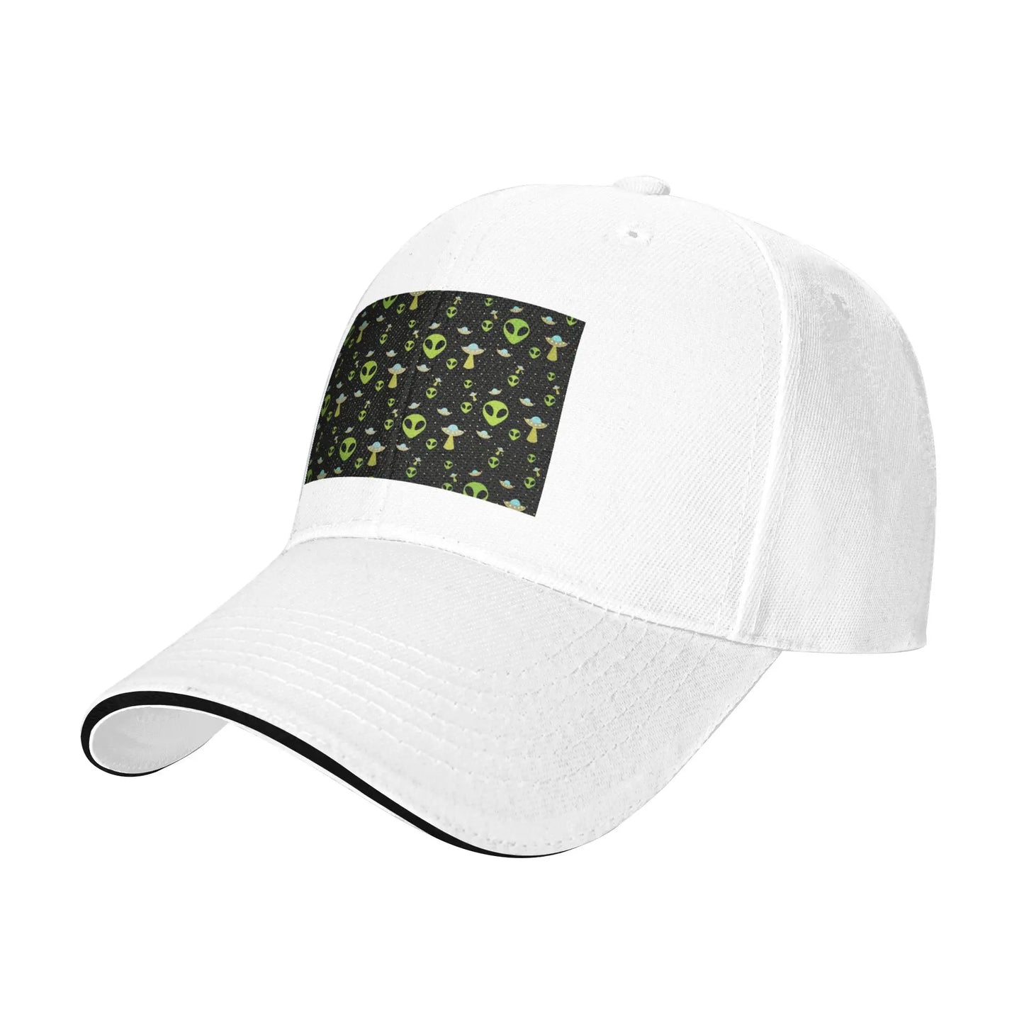 Green Alien Spaceship Pattern Cap Casual Baseball Caps