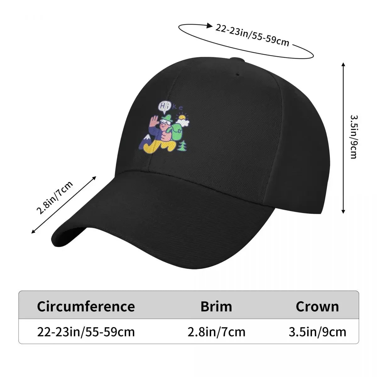 New Friendly Hiker Baseball Cap