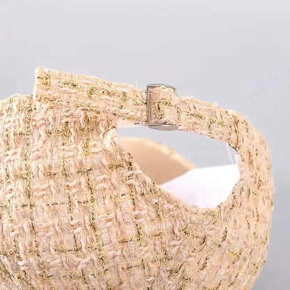 Vibrant Golden Plaid Baseball Cap