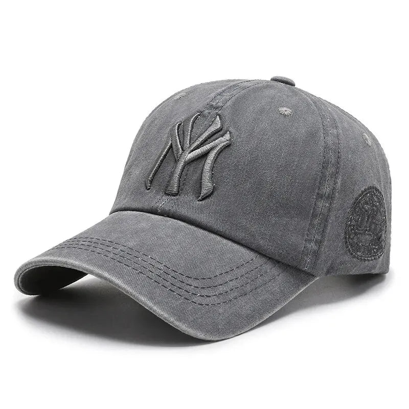 Hat Women's Korean Version Cap Soft Top Washed Distressed Baseball Cap
