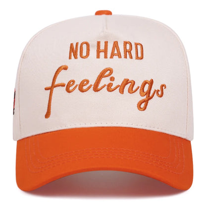 NO HARD Letter Rose Embroidery Baseball Caps