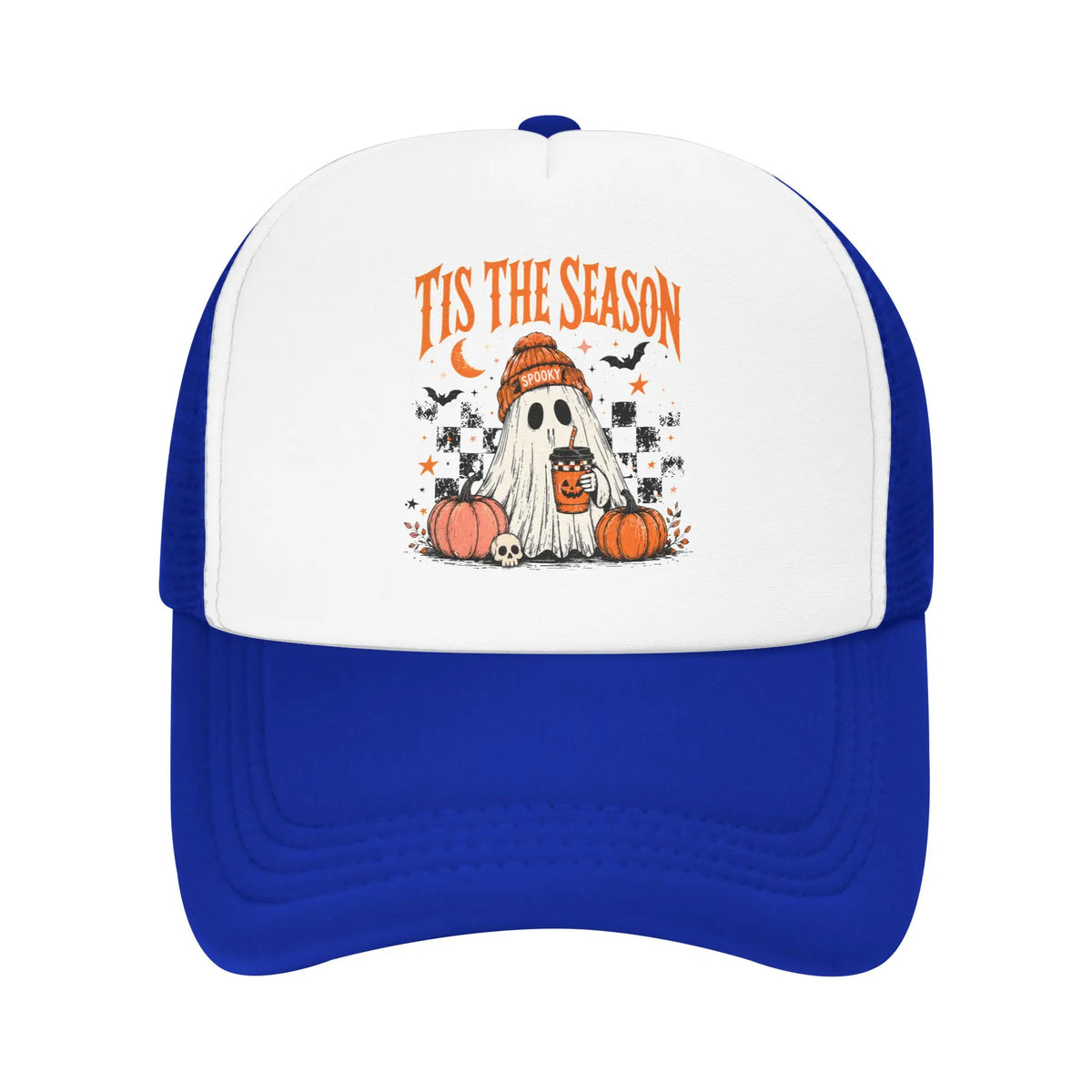 Adult Cute Ghost Coffee Autumn Fall Baseball Cap