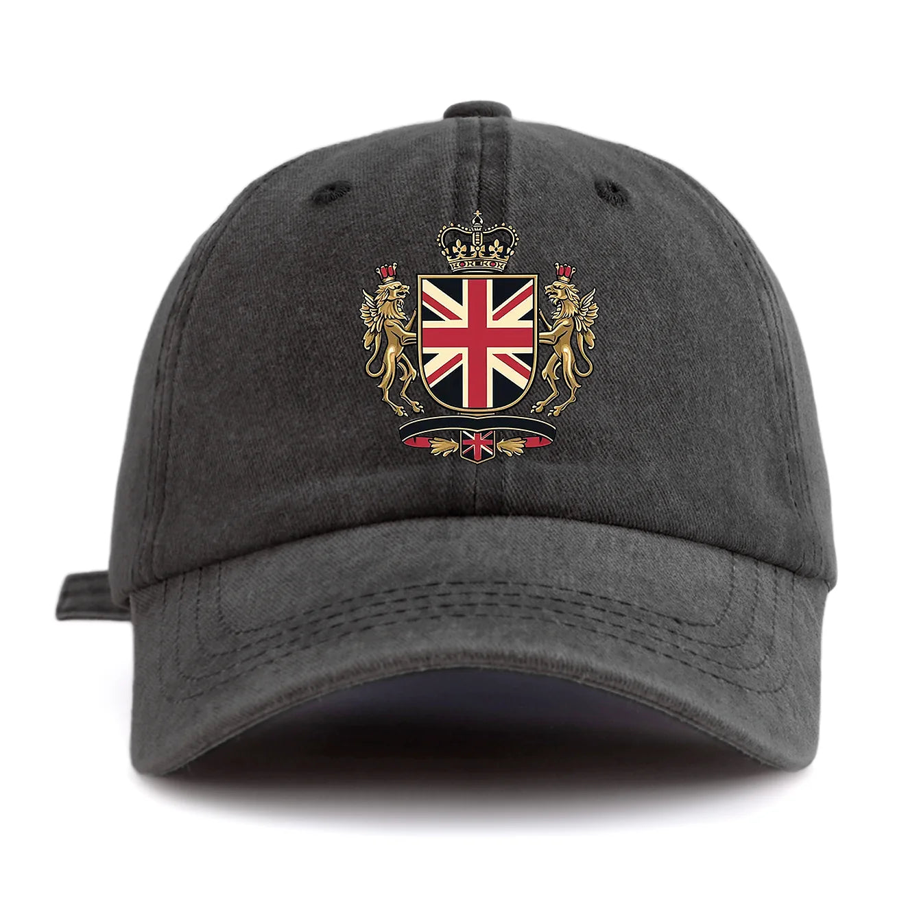UK Print Washed Baseball Cap For Adults