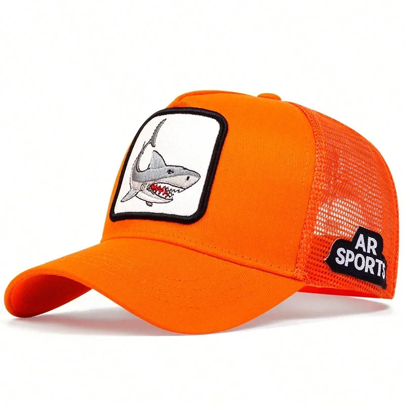 Unisex Shark Patch Embroidery Baseball Caps