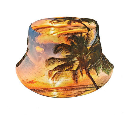 Lion Printed Panama Bucket Hats