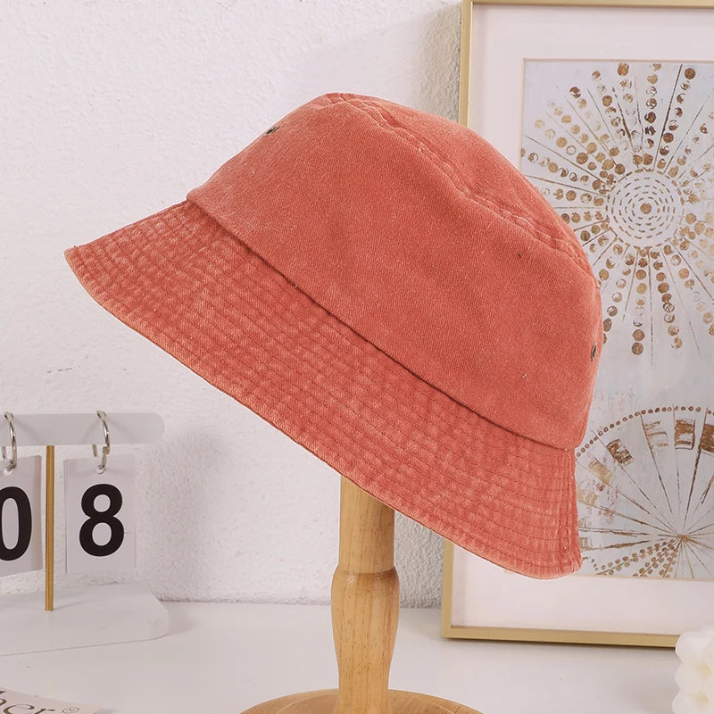 Korean Version Fashionable Rainbow-Colored Flat Eave Fisherman's Hat