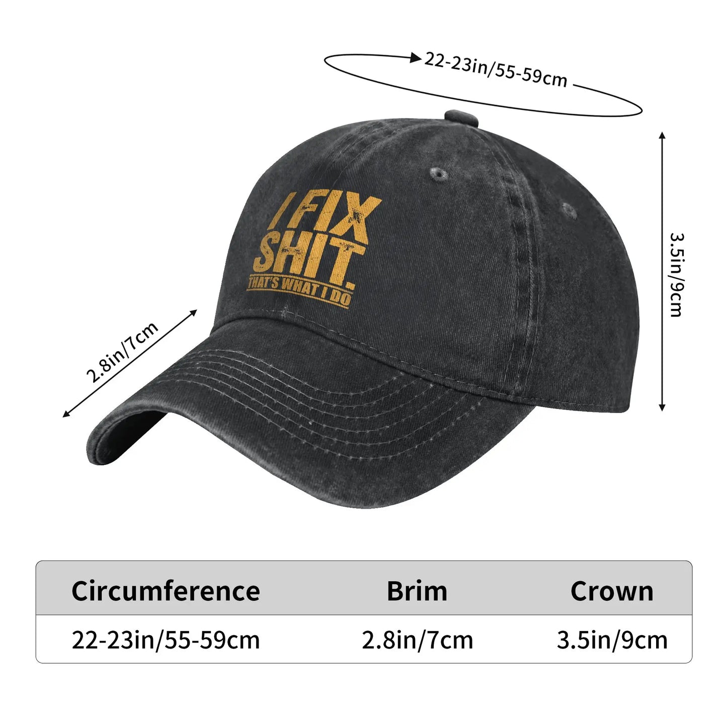 I Fix Shit That's What I Do Tshirt Mechanic Father Dad Sun Baseball Cap