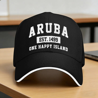 Spring Casual Baseball Cap Vintage Varsity Aruba Outdoor Gym Trucker Hat