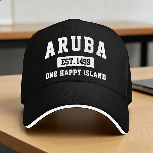 Spring Casual Baseball Cap Vintage Varsity Aruba Outdoor Gym Trucker Hat