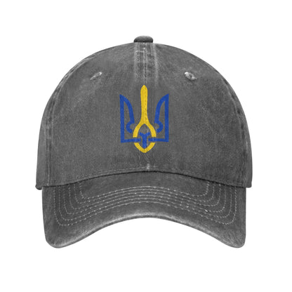 Ukrainian Coat Of Arms Washed Baseball Cap