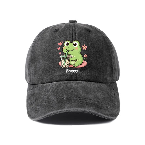 Cute Froggy Character Graphic Baseball Cap