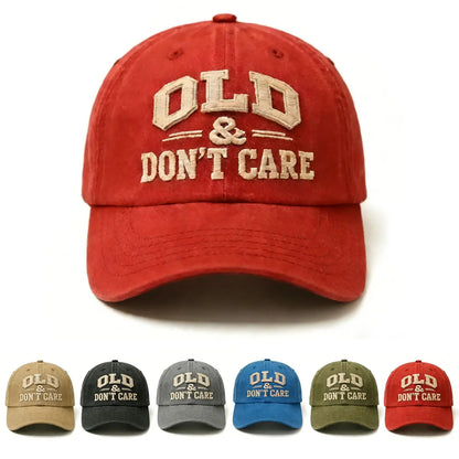 Cotton Baseball Hat Soft Vintage Old And Don'T Care Baseball Cap
