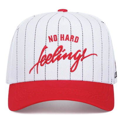 NO HARD Stripe Letter Rose Embroidery Baseball Caps