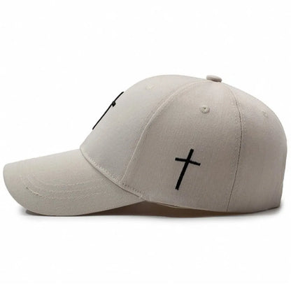 Cross Embroidered Baseball Hat Show Face Small Spring And Autumn