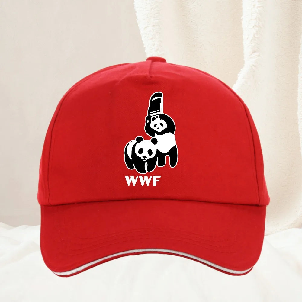 Retro WWF Panda Bear Baseball Cap