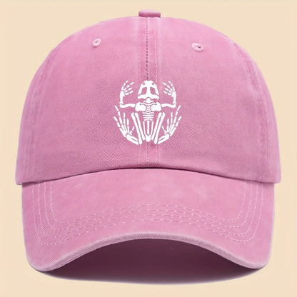 Skeleton Frog Printed Baseball Hat For Men Women