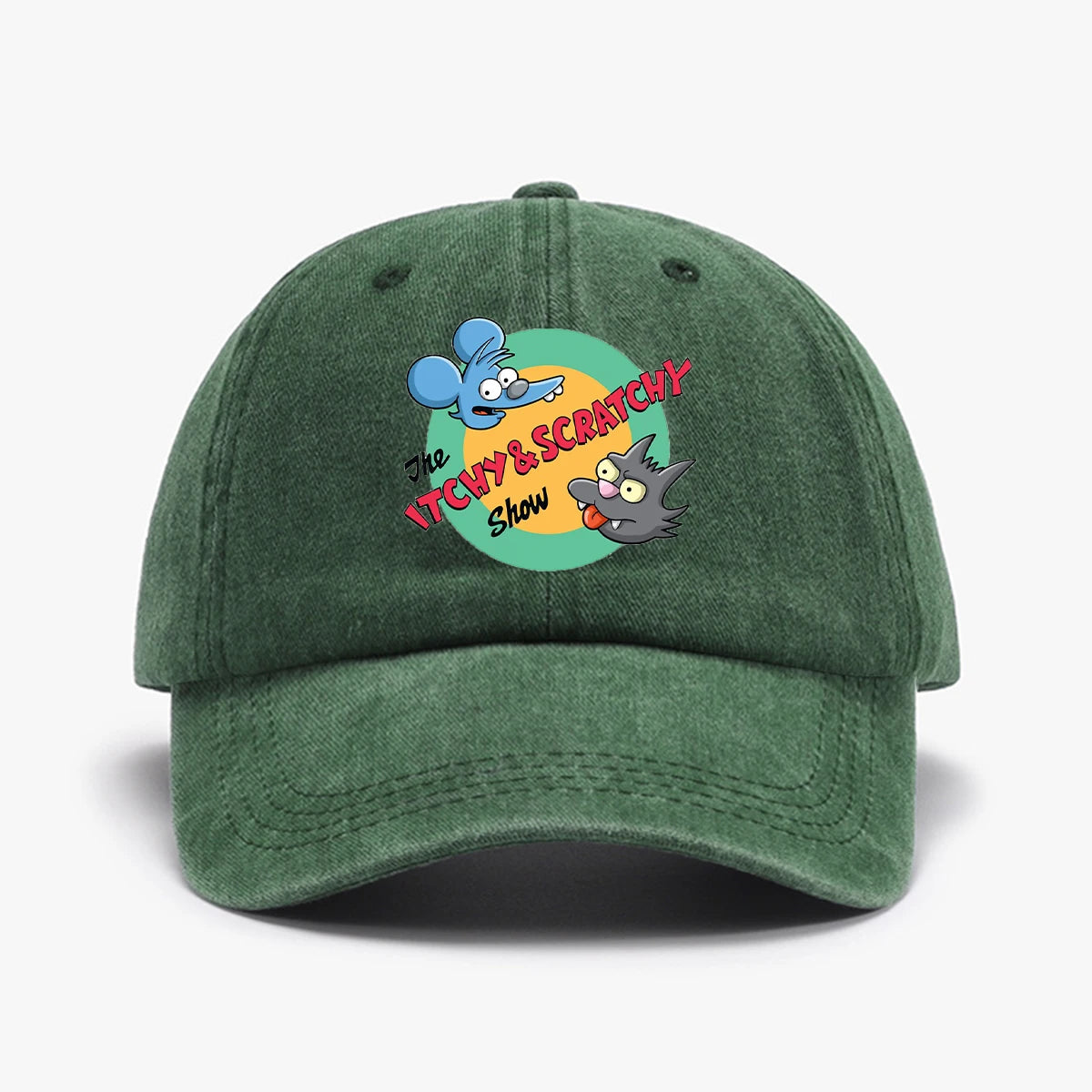 Printed Baseball Cap Men Retro Washed Distressed Sun Hat