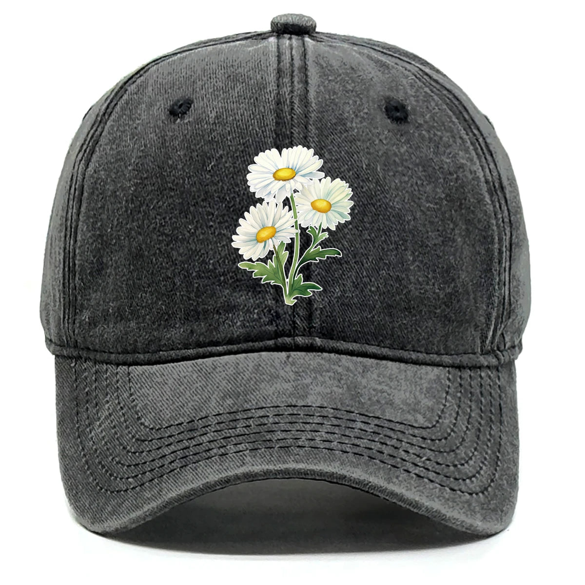 Flower Print Snapback Baseball Cap Flower Hat