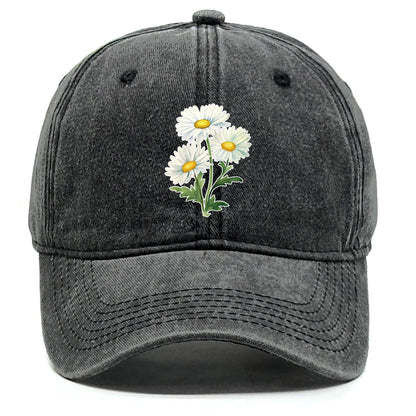 Flower Print Snapback Baseball Cap Flower Hat