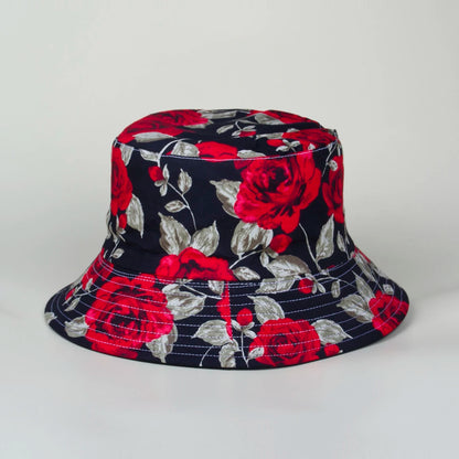 Vintage Rose Fisherman Hat Fashion Art