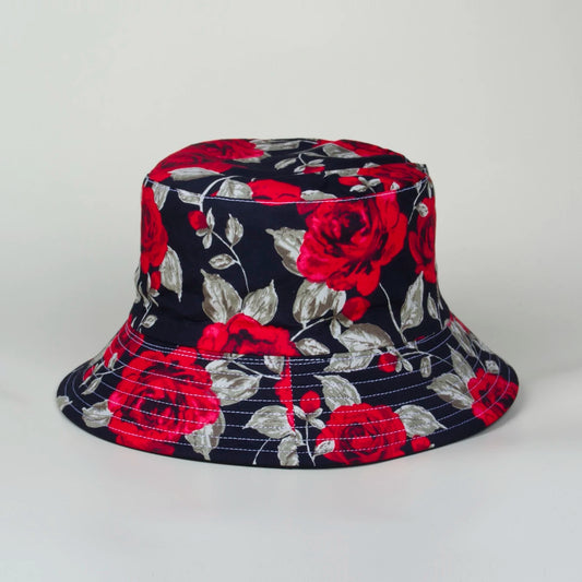 Vintage Rose Fisherman Hat Fashion Art