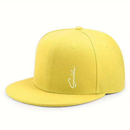 Lettered Smiley Face Print Stylish Baseball Cap For Men And Women