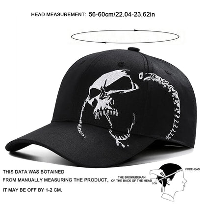 Unisex Side Skull Pattern Embroidery Baseball Caps