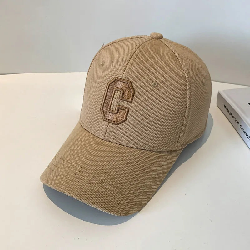 Simple Letter C Embroidered Baseball Caps