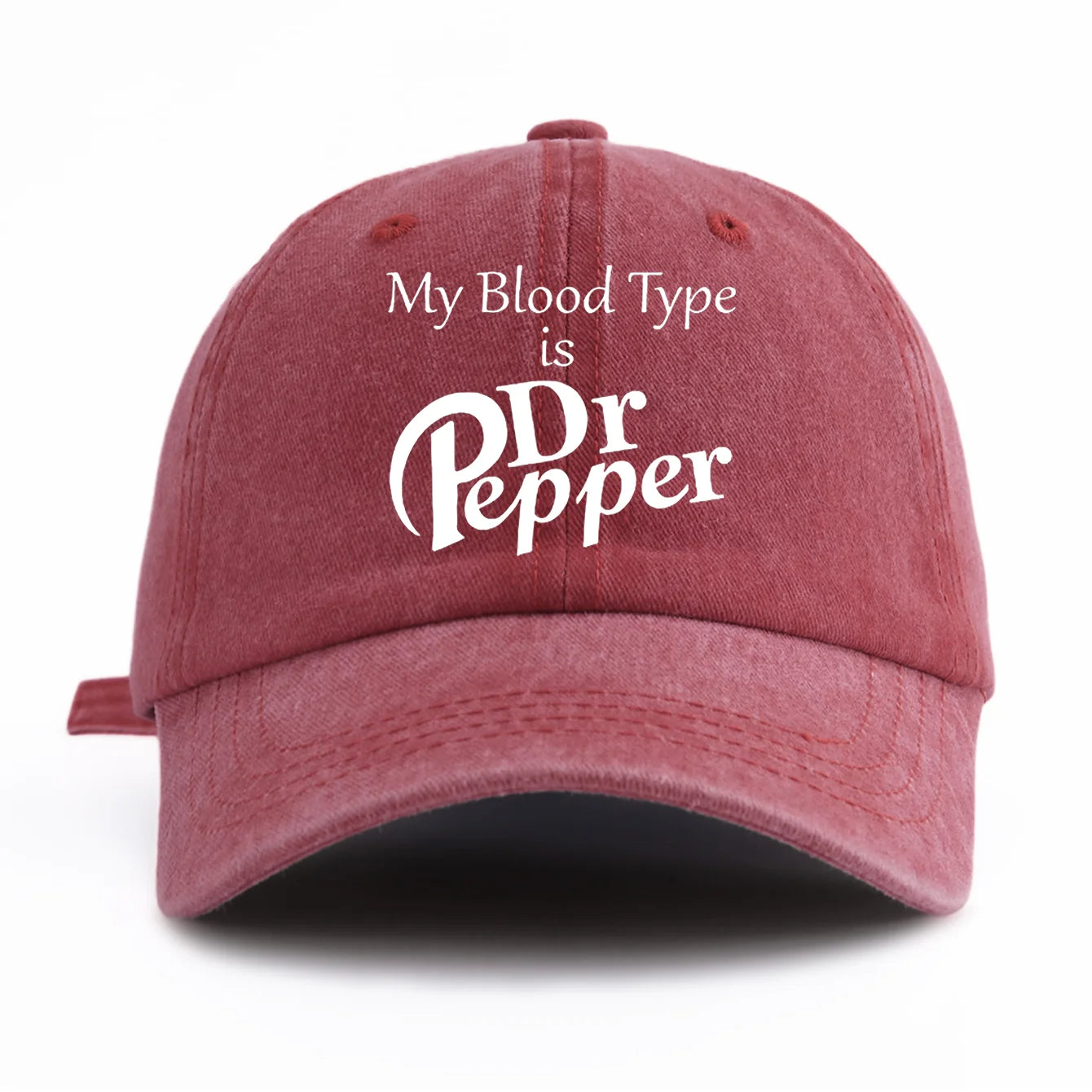 Drpepper Print Washed Baseball Cap For Adults