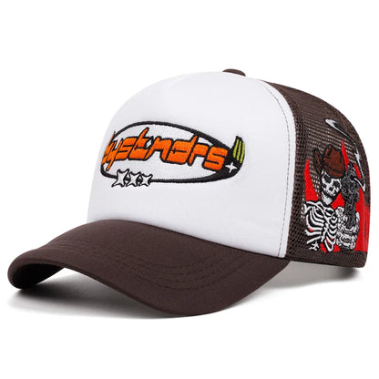 Fashion New Three Star Skeleton Shooter Street Skateboarding Hat