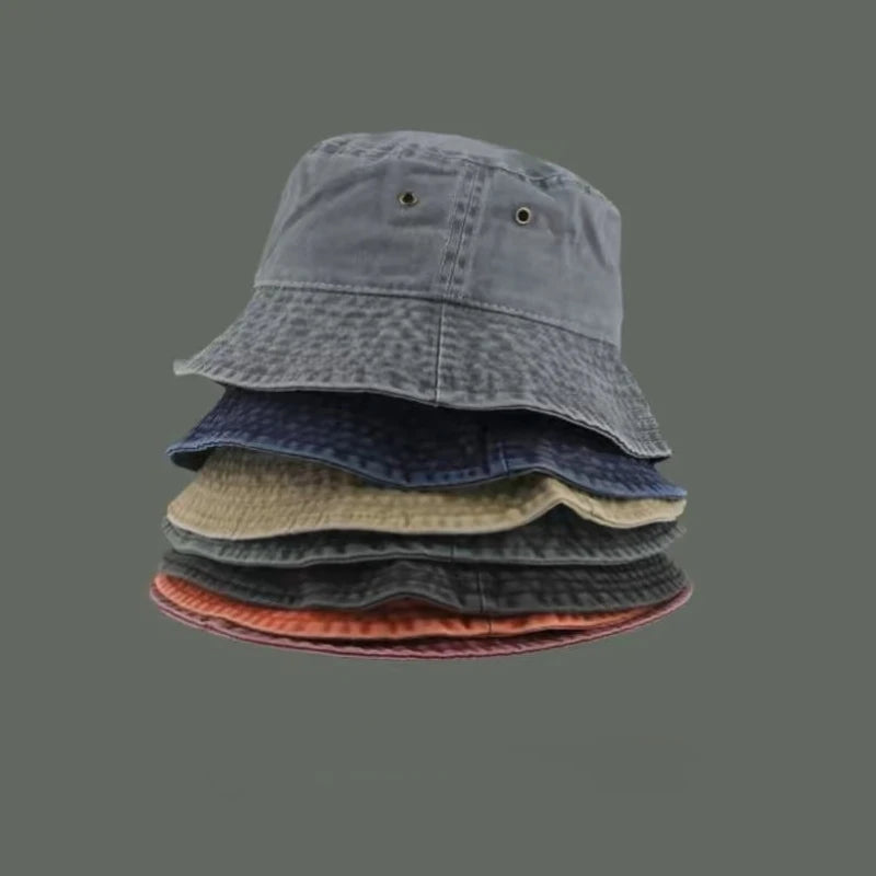 Denim Fisherman Hat Versatile Sunshade Basin Hat Plain Face Small