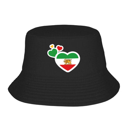 I Love Iran Lion And Sun Bucket Hat For Unisex