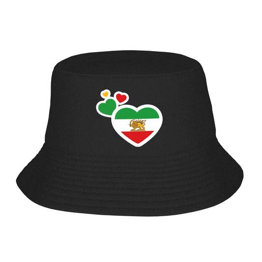 I Love Iran Lion And Sun Bucket Hat For Unisex